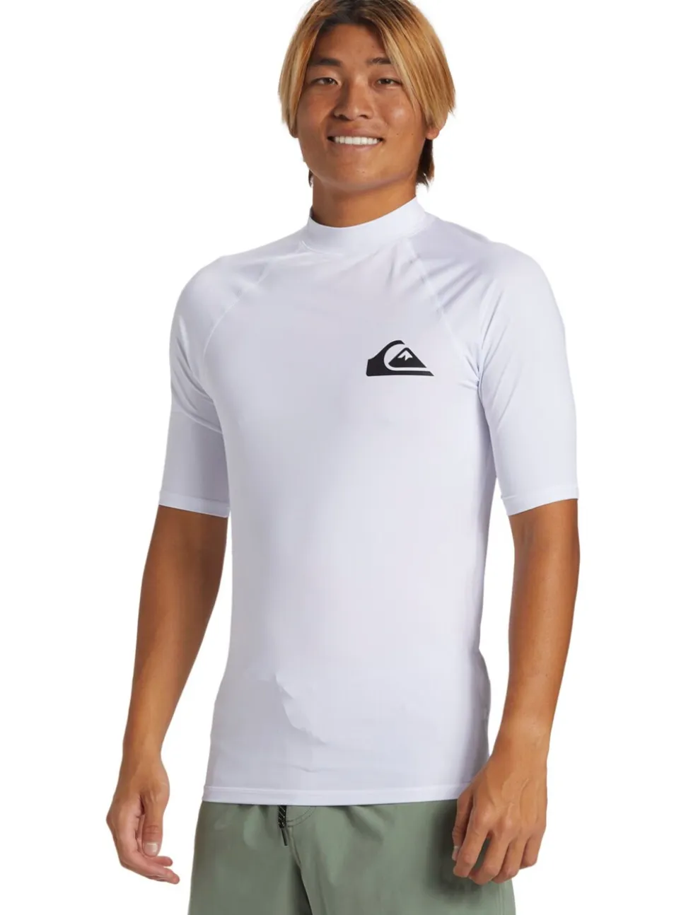 Wit - Quiksilver UPF50 uv-werend hemdje met korte mouwen