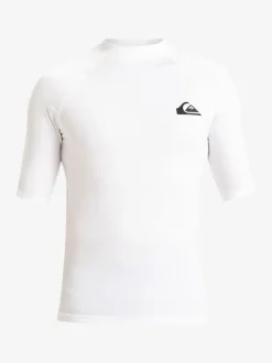 Wit - Quiksilver UPF50 uv-werend hemdje met korte mouwen