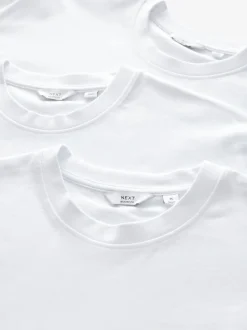 Wit - Relaxed fit - Verpakking van 3 T-shirts van zware stof