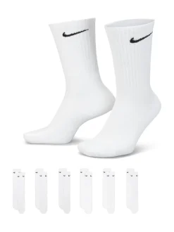 Wit - Ronde hals - Nike - 6 Paar verzachte sokken voor alle dagen