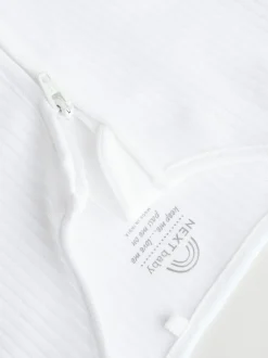 Wit - Set van 3 babypyjama's zonder voetjes met tweewegrits van 100% katoen (0mnd -2jr)