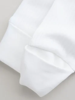 Wit - Set van 3 babypyjama's zonder voetjes met tweewegrits van 100% katoen (0mnd -2jr)