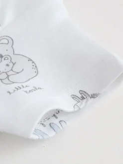 Wit - Set van 5 babyrompertjes met korte mouwen