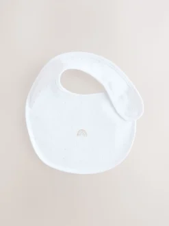 Wit - Set van 5 babyslabbetjes