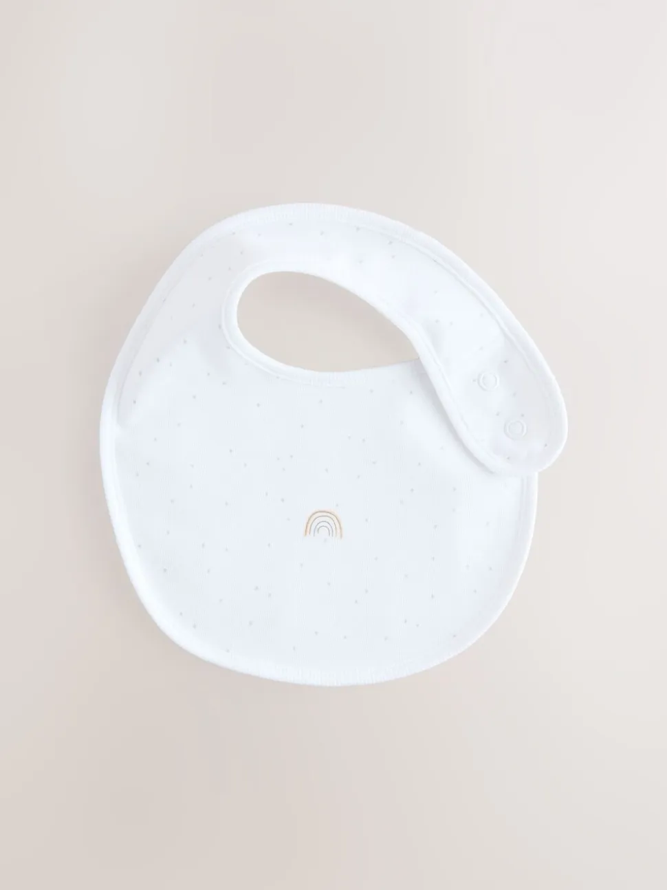 Wit - Set van 5 babyslabbetjes