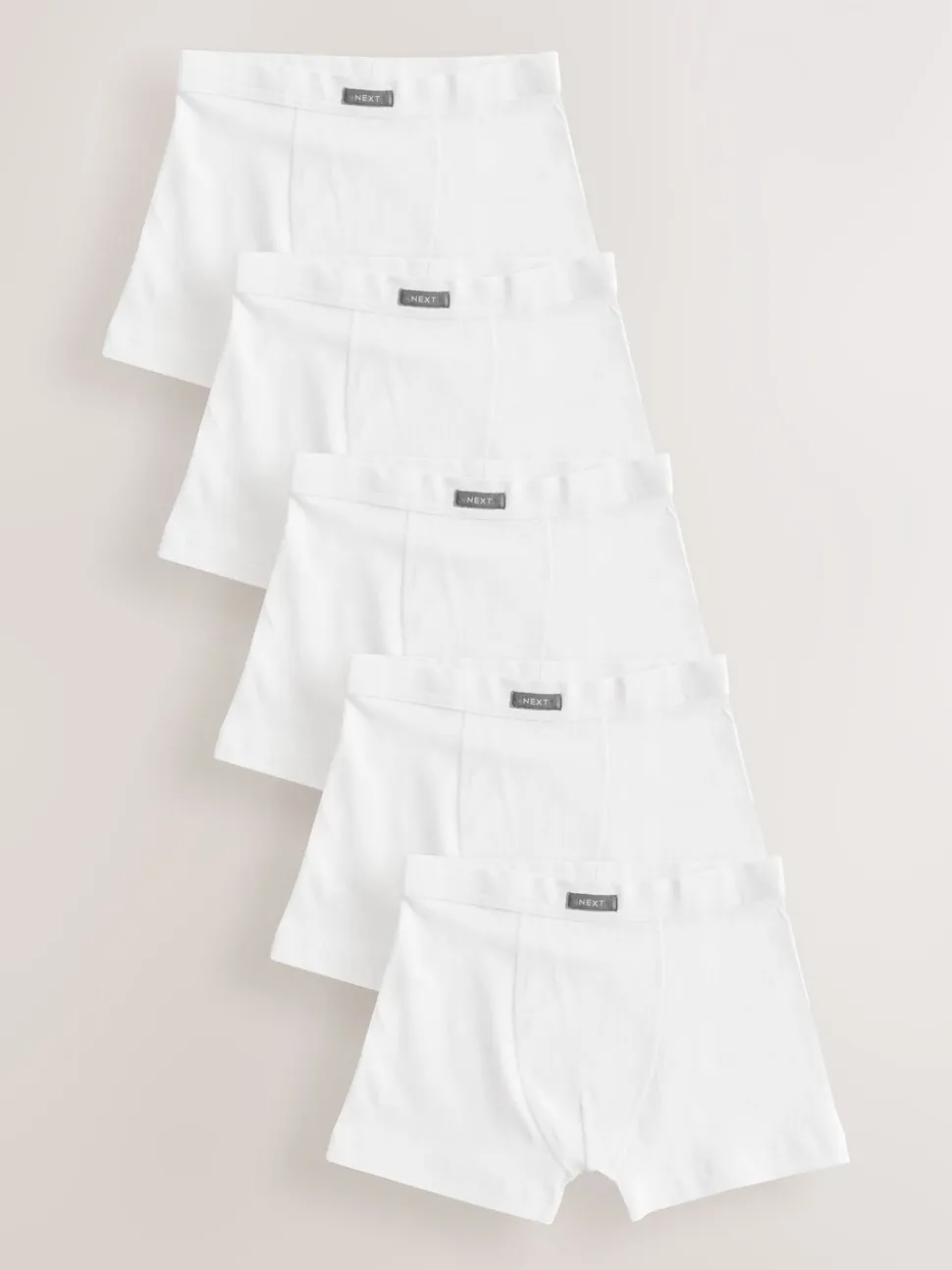 Wit - Set van 5 boxershorts met zachte tailleband (1,5-16 jr)