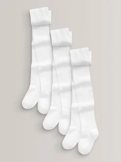 Wit - Set van 3 katoenrijke schoolmaillots