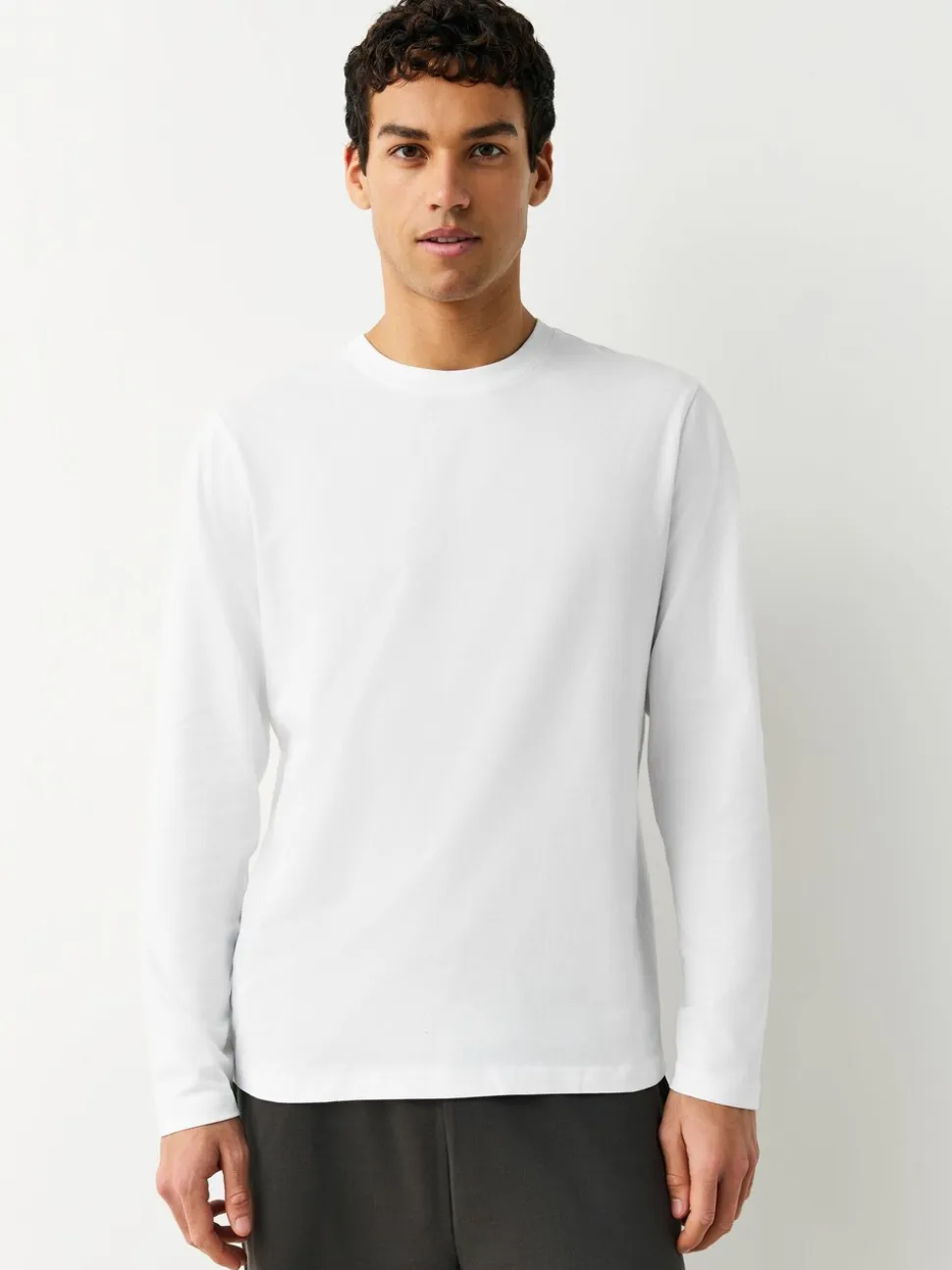 Wit - Set van 5 T-shirts met lange mouwen en laagjes