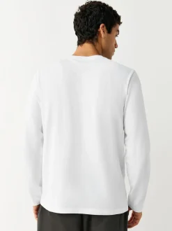 Wit - Set van 5 T-shirts met lange mouwen en laagjes