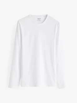 Wit - Set van 5 T-shirts met lange mouwen en laagjes