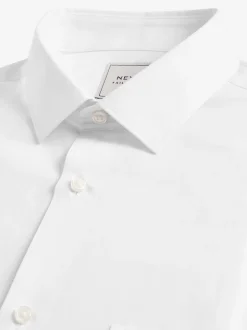 Wit - Slim-fit, onderhoudsvriendelijk, net overhemd