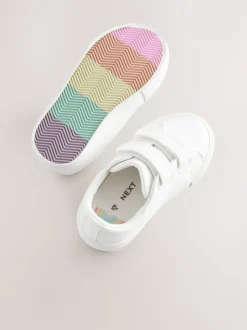 Wit - Sneakers met dikke zool en klittenbandsluiting