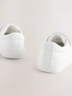 Wit - Sneakers met dikke zool en klittenbandsluiting