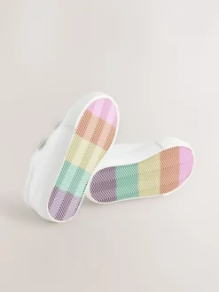 Wit - Sneakers met dikke zool en klittenbandsluiting
