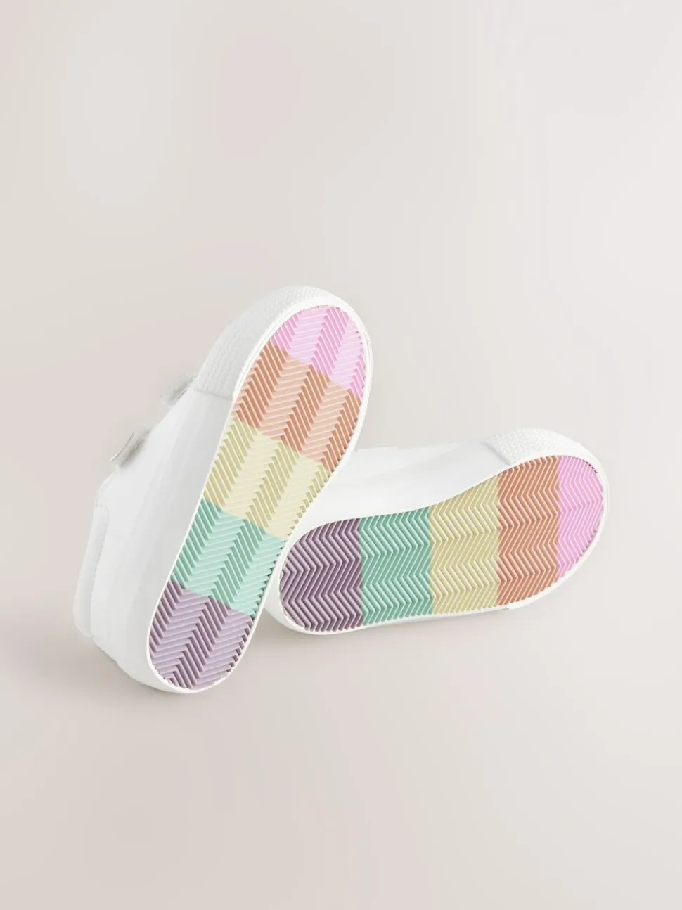 Wit - Sneakers met dikke zool en klittenbandsluiting