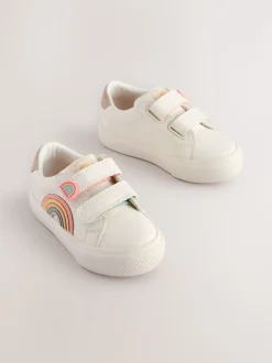 Wit - Sneakers met klittenbandsluiting