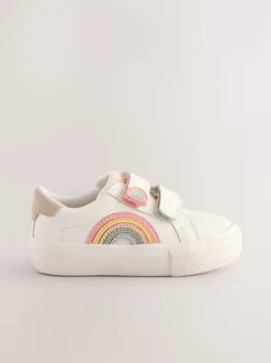 Wit - Sneakers met klittenbandsluiting
