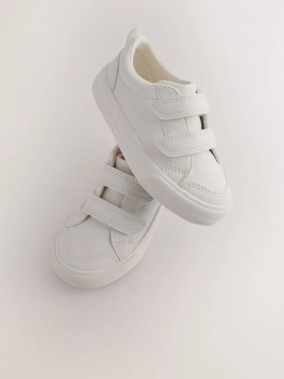 Wit - Sneakers met twee klittenbandjes