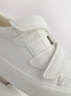 Wit - Sneakers met twee klittenbandjes