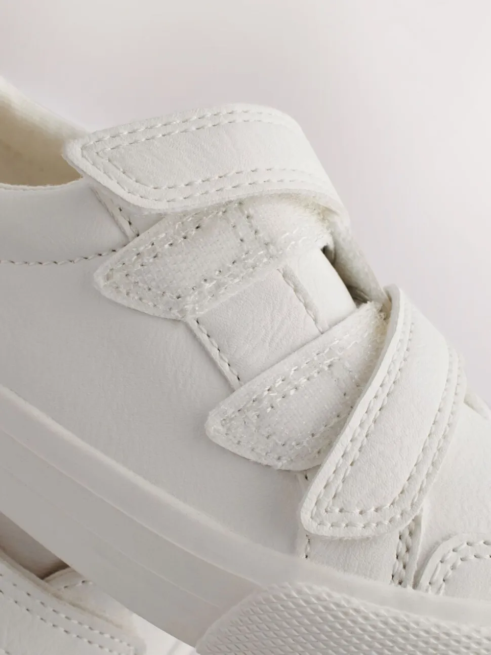 Wit - Sneakers met twee klittenbandjes