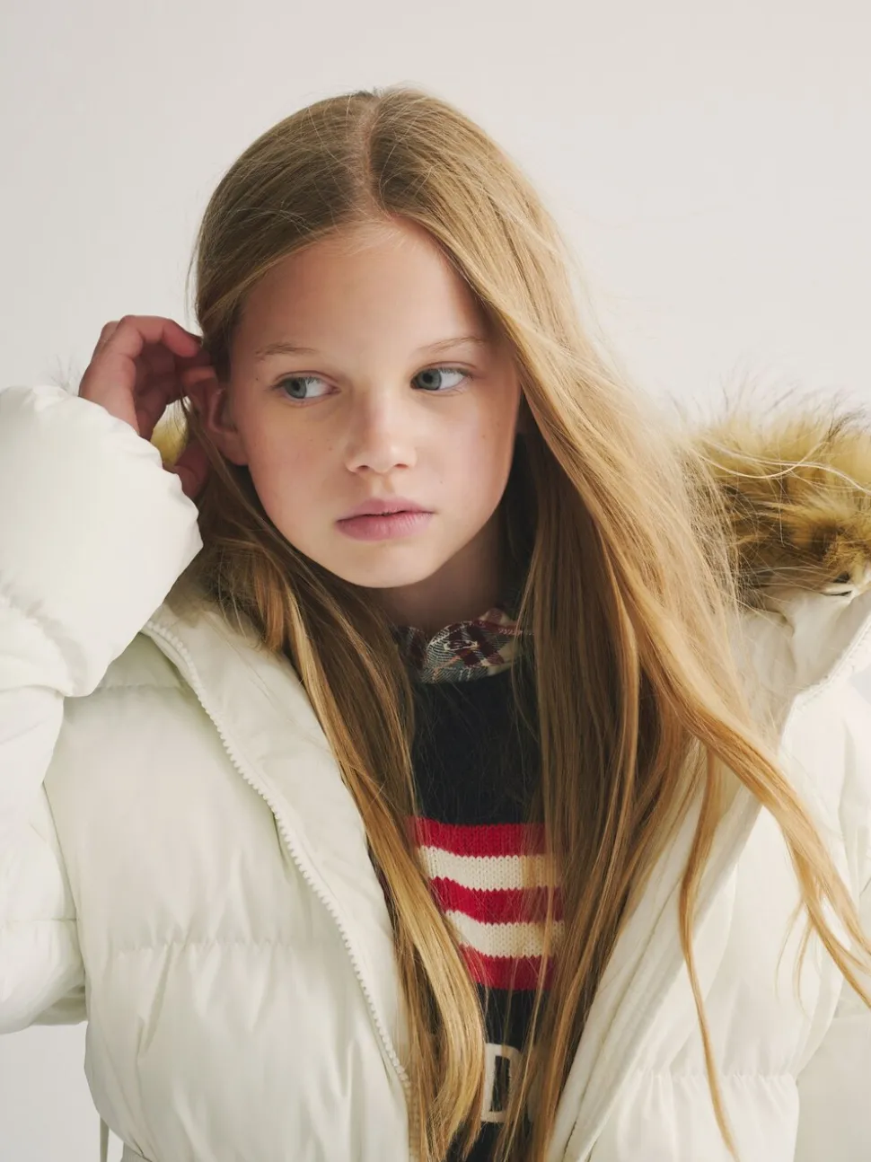 Wit - Superdry Belted Puffer Coat