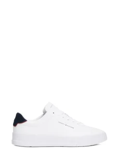 Wit - Tommy Hilfiger Court Essential Leather Trainers