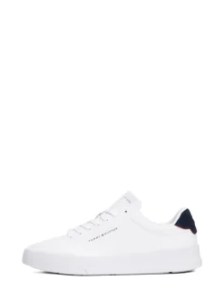 Wit - Tommy Hilfiger Court Essential Leather Trainers