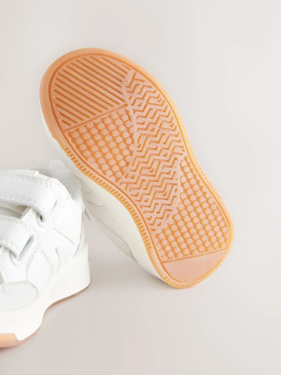 Wit - Trainers met Klittenbandsluiting en twee banden