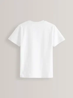Wit - T-shirt met korte mouwen (3-16jr)