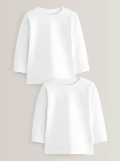Wit - T-shirts met lange mouwen (3mnd-7jr)