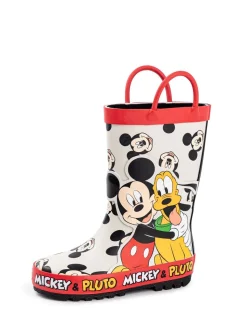 Wit - Vanilla Underground Mickey & Pluto Laarzen met hengsels voor Jongens