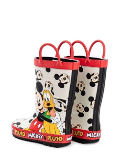 Wit - Vanilla Underground Mickey & Pluto Laarzen met hengsels voor Jongens