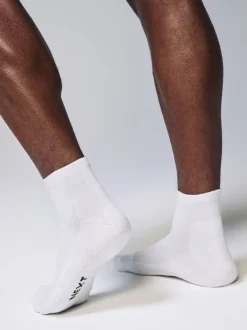 Wit - Verpakking van 5 - Halfhoge sneakersokken met demping
