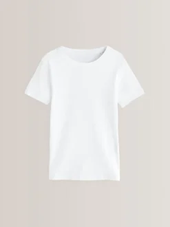 Wit - Verpakking van 3 100% katoenen shirts met korte mouwen (1,5-16jr)