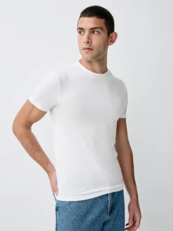 Wit - Verpakking van 5 - Modal Layering T-Shirt