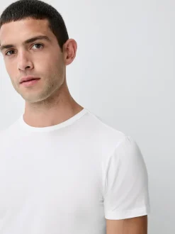Wit - Verpakking van 5 - Modal Layering T-Shirt