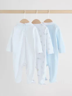 Wit - Verpakking van 3 babypyjama's (0-2jr)