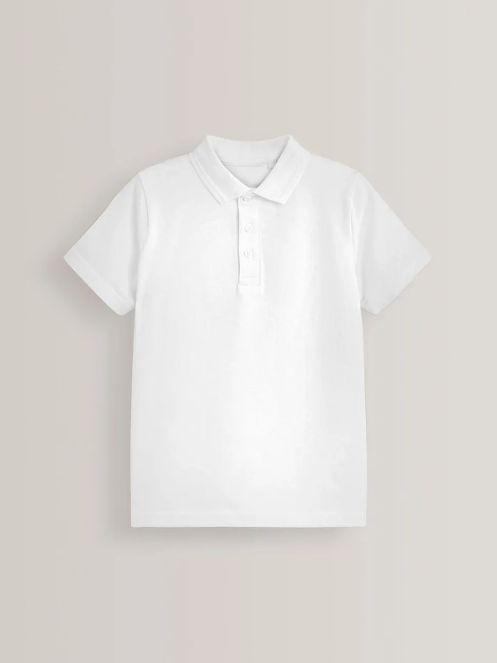 Wit - Verpakking van 5 katoenen poloshirts met korte mouwen voor school (3-16jr)