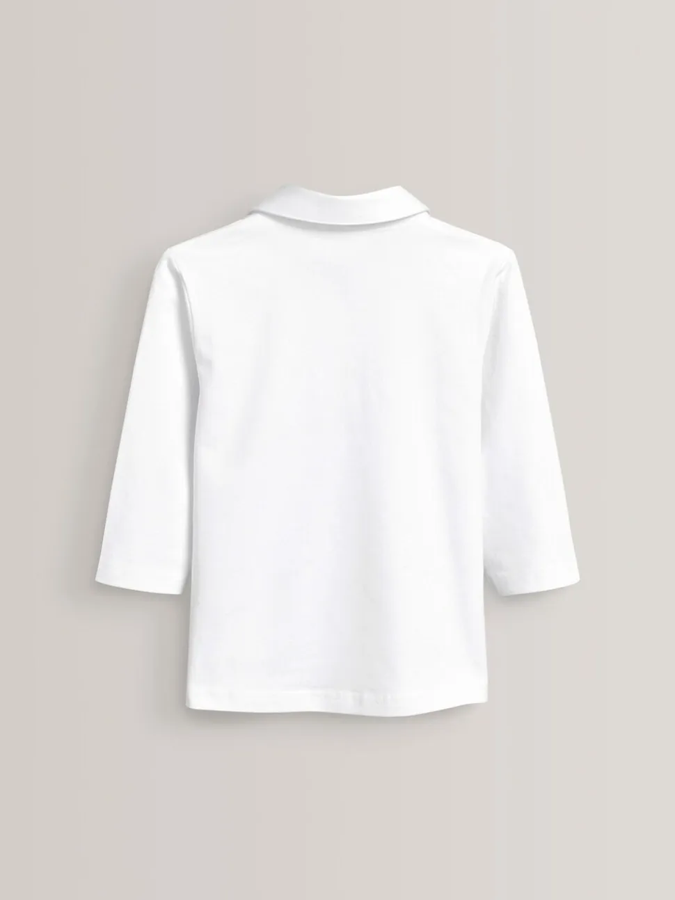 Wit - Verpakking van 2 katoenen jersey schoolblouses met stretch en 3/4-mouwen (3-16 jr)