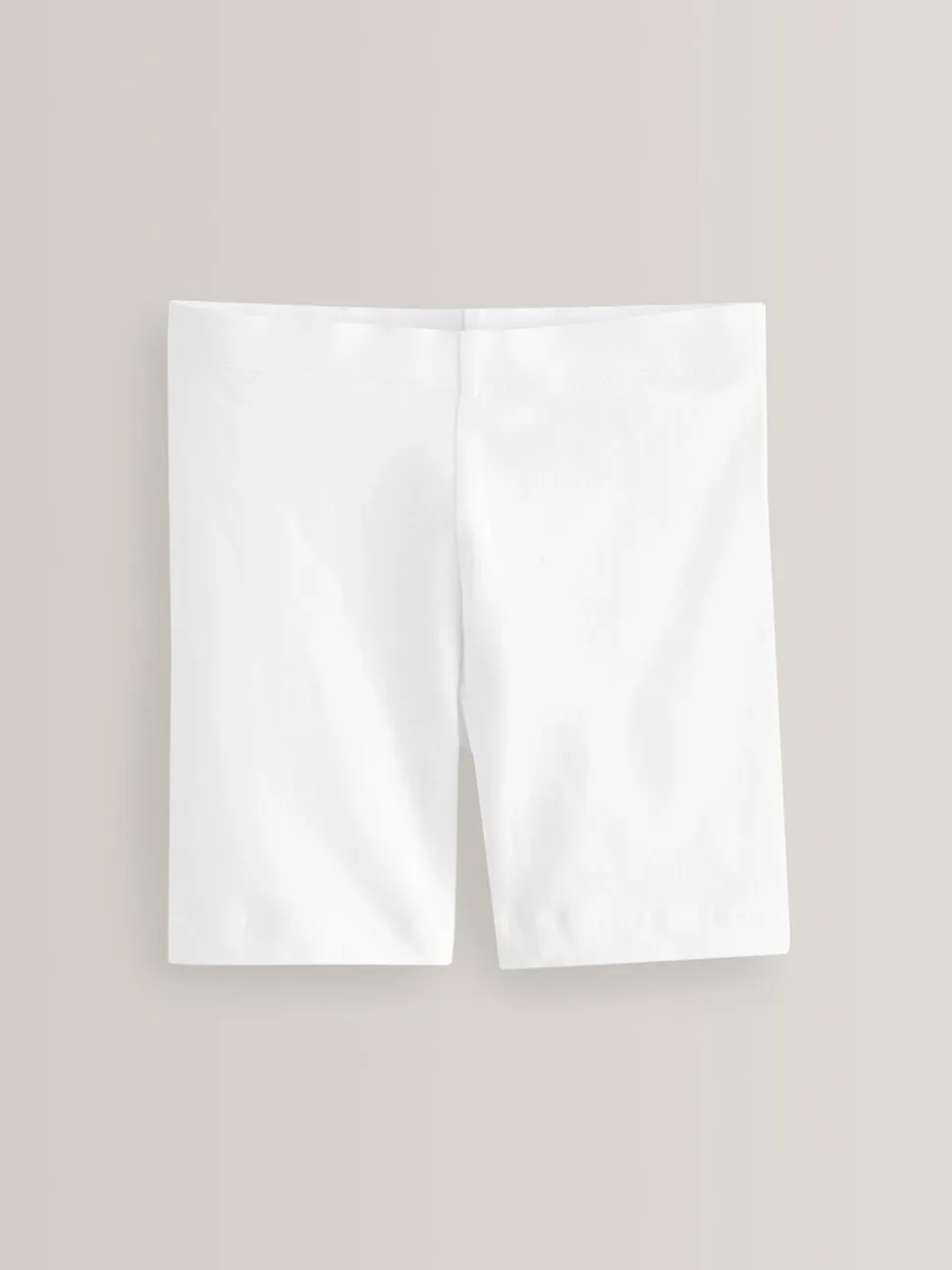 Wit - Verpakking van 2 stretchy fietsshorts met hoog katoengehalte (3-16jr)