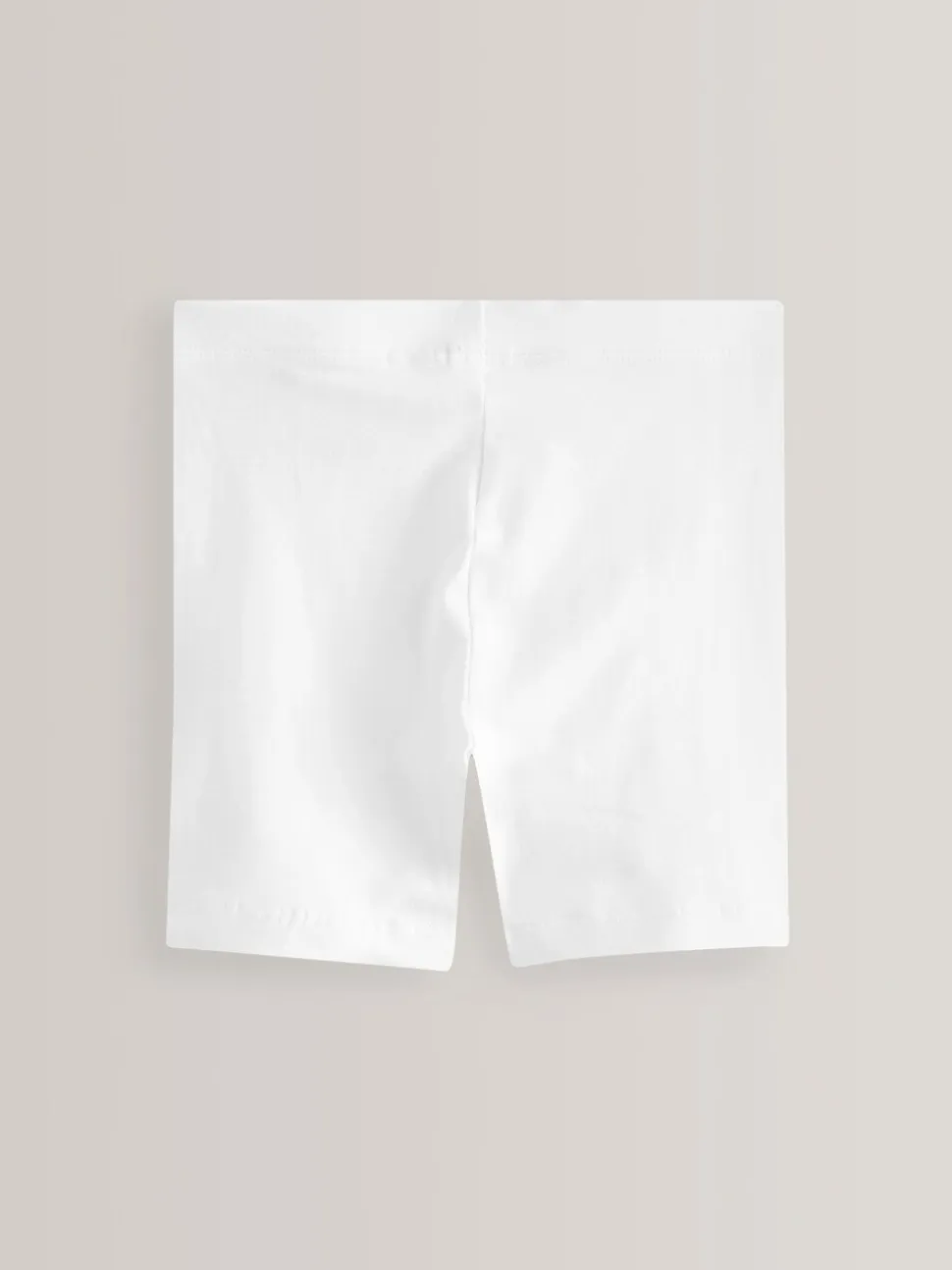 Wit - Verpakking van 2 stretchy fietsshorts met hoog katoengehalte (3-16jr)