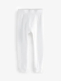 Wit - Verpakking van 2 thermische leggings (2-16 jr)