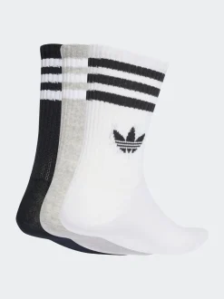 Wit chroom - Ronde hals - Adidas Originals 3-Strepen Crew Sokken 3 paar