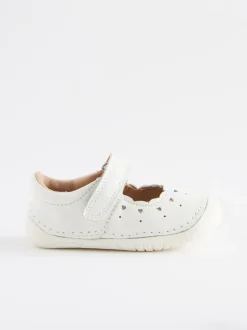 Wit leer - Mary Jane babyschoenen