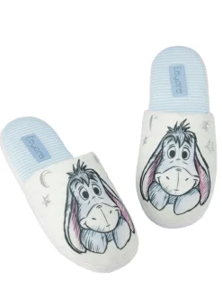 Wit met Eeyore - Vanilla Underground winterse pantoffelmuiltjes voor dames