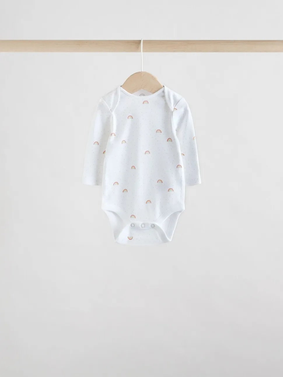 Wit met figuurprint - Baby Bodysuits met Lange mouwen van 100% katoen