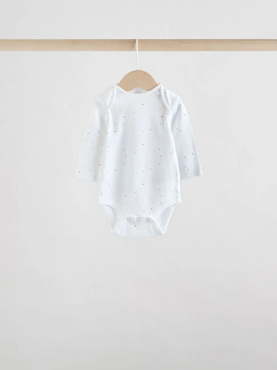 Wit met figuurprint - Baby Bodysuits met Lange mouwen van 100% katoen