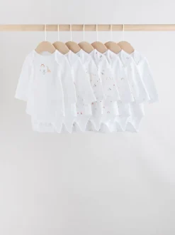 Wit met figuurprint - Baby Bodysuits met Lange mouwen van 100% katoen