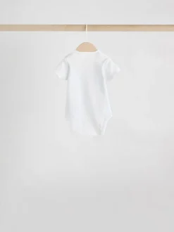 Wit met figuurprint - Rompertjes met korte mouwen
