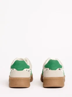 Wit met stippen - Friends Like These Lace Up Retro Gumsole Sports Trainers